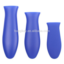 3 Sizes blue 3 PACK - Silicone Hot Handle Holder - Hot Handle Potholder for Cast Iron